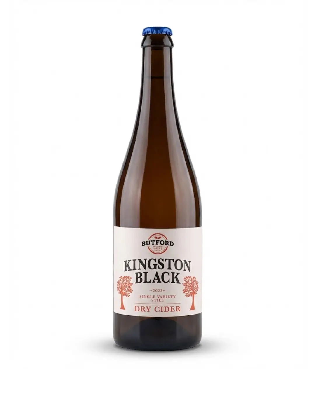 Bottle of Butford Organics Kingston Black organic cider